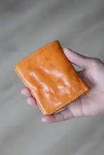 革製 メンズミニ財布【二つ折り・小型・カードポケット付き】