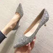 春夏用のクリスタル先細りデザイン 低ヒール結婚式シューズ【二通りに着用可能・フェミニン】（セットアップ対応）