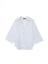 した襟付き広袖シャツ【夏用・気品溢れる・多用途】（セットアップ対応）