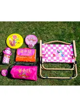 妖精デザインのカートン折りたたみキャンプチェア【アウトドア用・携帯便利】（セットアップ対応）