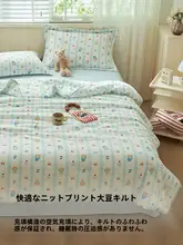 洁丽雅 大豆繊維製 夏用涼感肌掛け布団【薄手・洗濯機対応・子供用】