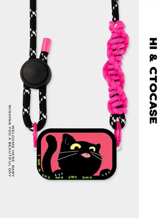 スマホケース 鏡面 ミラー 猫 かわいい 斜め掛けストラップ 背面クリップ iPhone Android 対応