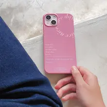 ピンクのシンプルなiPhone用ハードケース【Apple 13・12対応】
