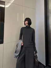 春秋用 スリムフィット ハーフジッパー立ち襟インナーシャツ