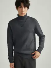 高級感あるタートルネックニットセーター【秋冬用・メンズ・ルーズフィット】（セットアップ対応）