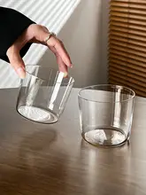 シンプルデザインのラテグラス【広口・ガラス製・冷飲用】