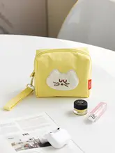 可愛い猫デザインの収納ポーチ【大容量・化粧品・デジタルカメラ用・持ち運び便利】