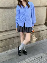 フリルデザインのチェック柄シャツ【春用・フィット・長袖】