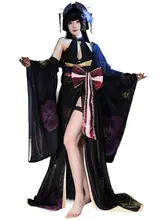 コスプレ衣装【和風浴衣・遥夜花事デザイン・ウィッグ付き】