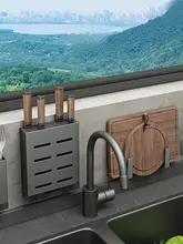 キッチン用調味料ラック【穴あけ不要・グレー】