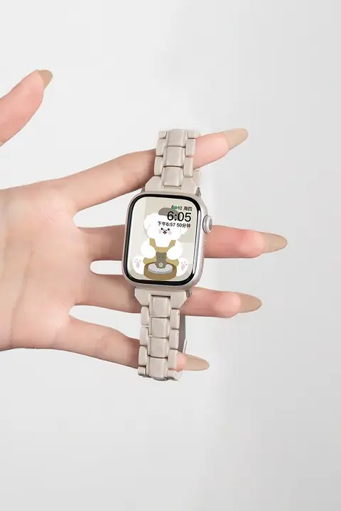 スポーティでかわいい！樹脂製のスマートウォッチバンド【夏用・デザイン性・女性向け】（セットアップ対応）