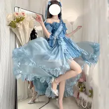 人魚姫デザインのロリータワンピース【華やかな夏の花嫁ドレス】