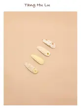髪に優しいベビー用サイドヘアクリップ【布製・子供用・ヘアアクセサリー】