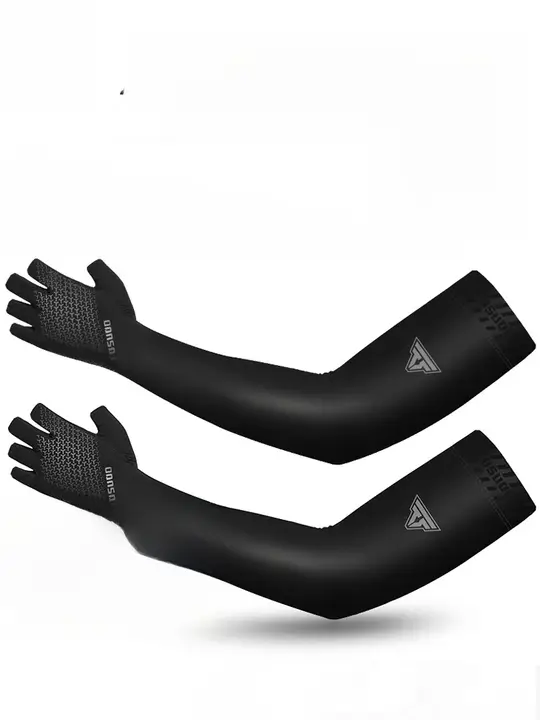 TOSUOD 涼感アイスシルクアームカバー【夏用・UVカット・通気性・男女兼用・釣り・運転・サイクリング対応】