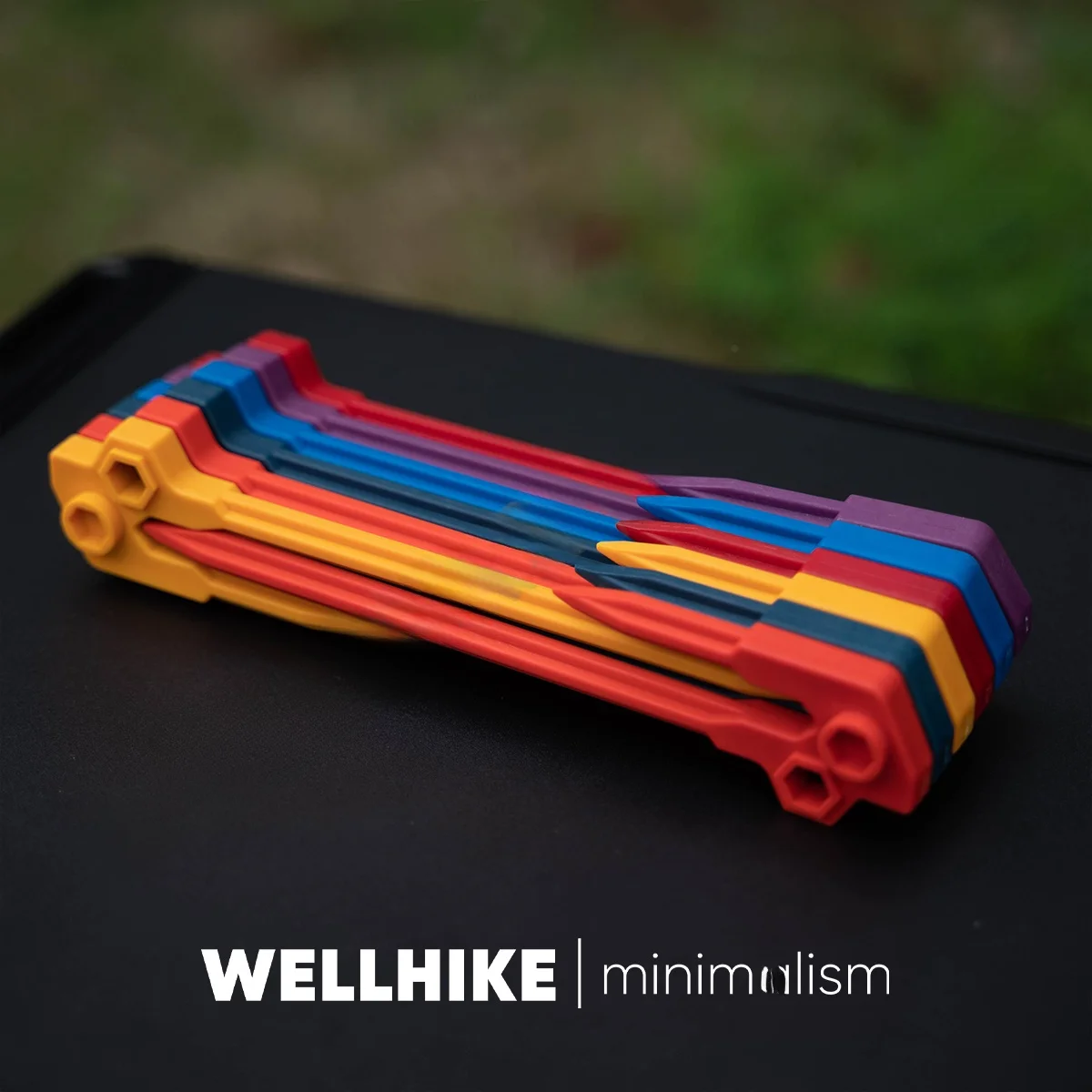 WELLHIKE カラフルな積み木スタイル地釘：キャンプ用軽量耐久型の設置実用性解析