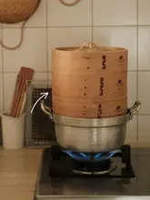 竹製 家庭用蒸し器【深型・小籠包・蒸しパン・点心対応】