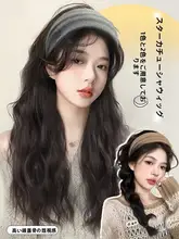 水波纹デザインのロングカールウィッグ【フルカバー・ファッション・秋冬用】