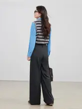 カラーライン入りニットカーディガン【優雅なデザイン・翻領】