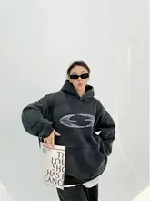 冬用 アメリカンスタイル ヴィンテージ風 プリント フリースパーカーとパンツ【裏起毛・ルーズフィット・フード付き】（セットアップ対応）