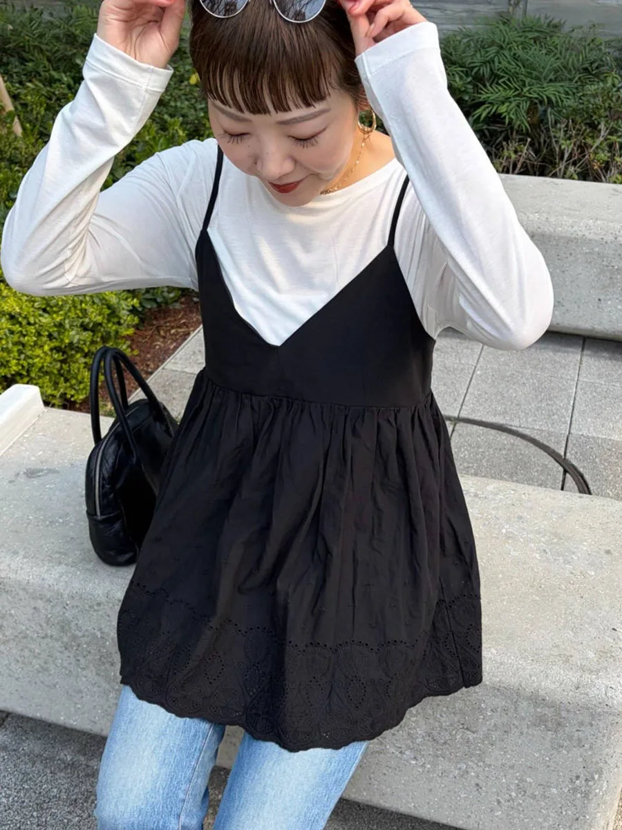 30代後半のママが「カジュアルで高級感」を出すには？刺繍入りキャミソールの選び方