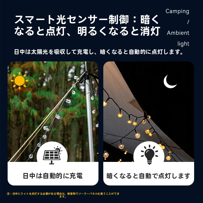 HIKEMAN キャンプ用ソーラーLED防水ハンギングライト：テント内照明の省エネ実用性と設置効果