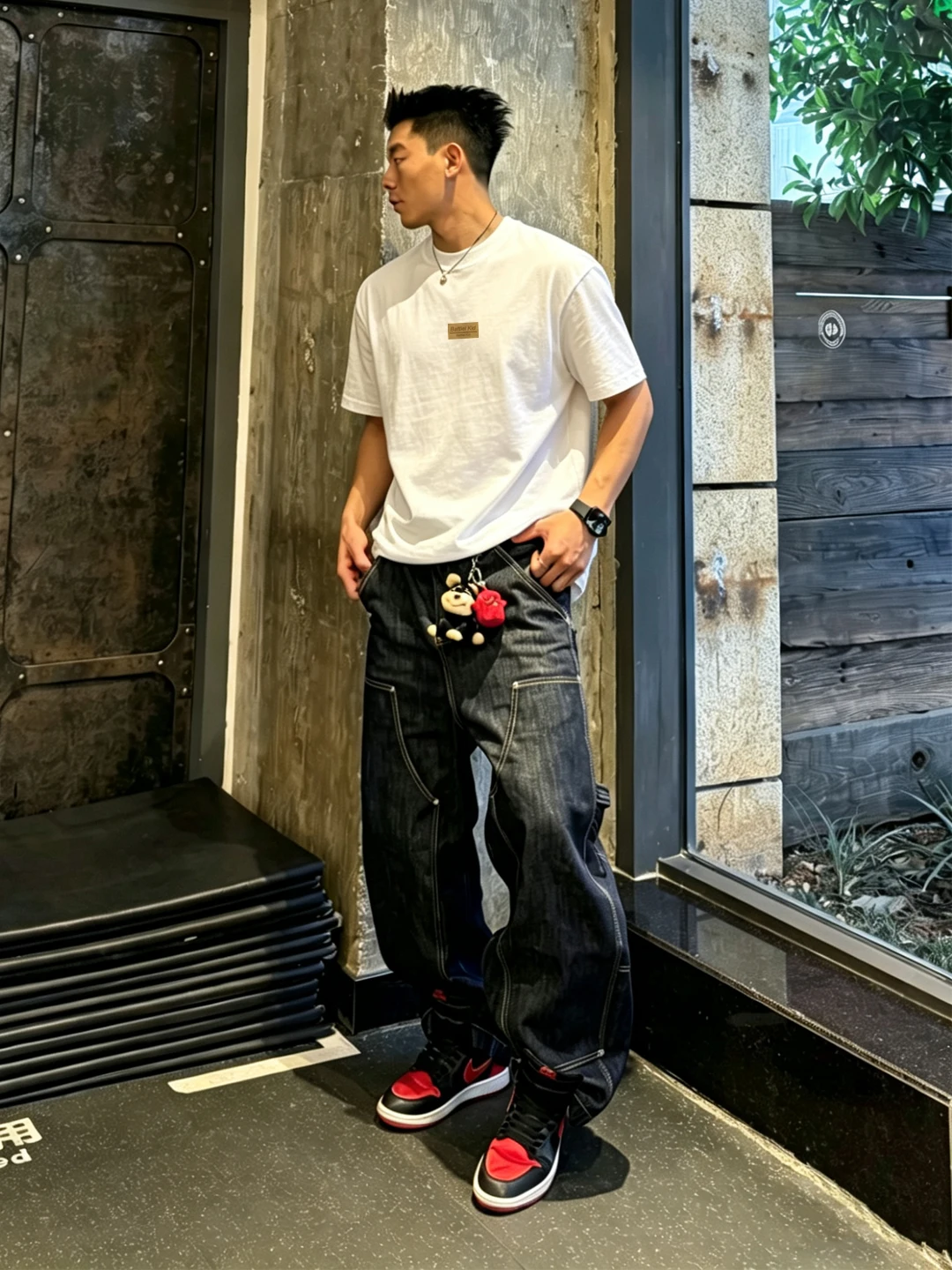 ストリートスタイル メンズ 半袖Tシャツ：10代男子のカジュアルコーデに最適な純棉デザイン