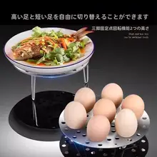 厚手ステンレス蒸し器【多機能・折りたたみ式・丸型・高脚】