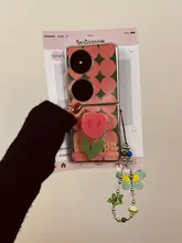 フラワー柄のスマートフォンケース【ミニマリストデザイン・スタンド機能付き・折りたたみ式】