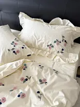可愛いデザインのベッドリネン【夏用・毛巾刺繍・長綿100%・四点セット】（セットアップ対応）