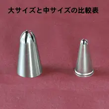 大号 裱花工具 2D絞り口【ローズデザイン・ケーキ用・クリーム絞り】