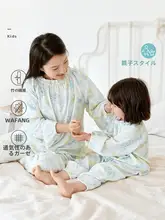 子供用通気性トップス＆パンツ【竹コットン製・涼感・親子対応】（セットアップ対応）