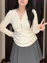 大きいサイズ用長袖Tシャツ【ウエストシェイプデザイン・カジュアル・女性用】（セットアップ対応）
