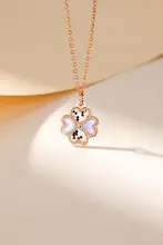 ネックレス レディース シルバー925 ハート クローバー モチーフ 上品 バレンタイン プレゼント 彼女