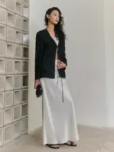 立体刺繍のロマンティックカーディガン【新中式・両面着用・ウエストリボン】