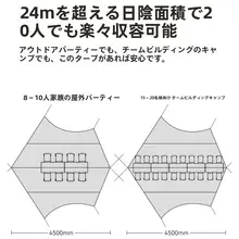 黒鹿 雨天・紫外線対策 六角形大判テント【携帯用・アウトドア・防水】
