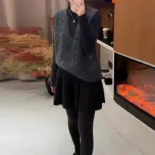 大きいサイズ レディース 薄手のプリーツスカート【ハイウエスト・ストレートデザイン・春用】（セットアップ対応）