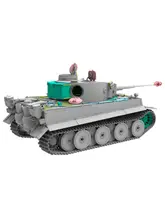 軍用模型 ヒョウ型装甲車と虎式重戦車【組立キット】