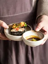 子母碗 レストラン/火鍋 用 調味料入れ 陶器 分格 高美観 特色