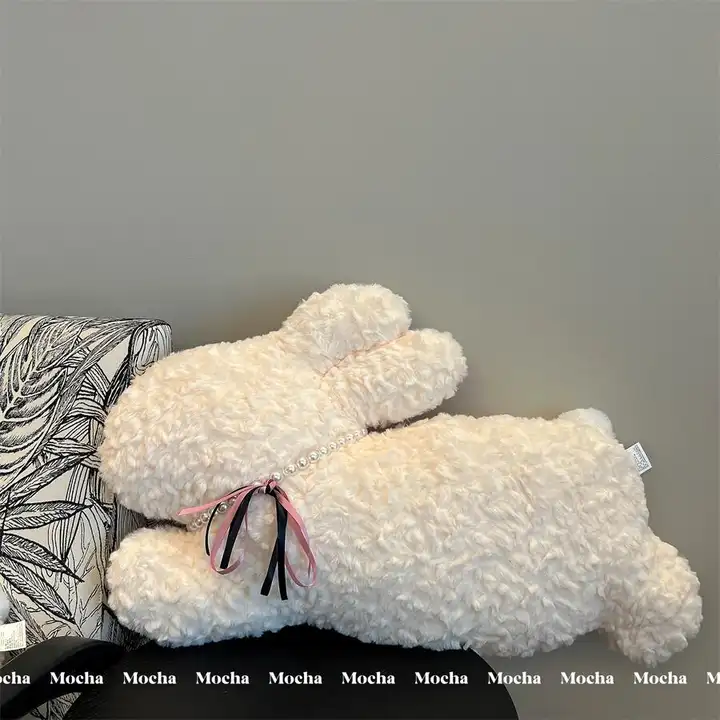 うさぎ ぬいぐるみ クッション 抱き枕 パールモチーフ ふわふわ 可愛い オフィス 仮眠 ソファ ベッド