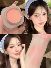 秋冬用ウォータリーチーククリーム【低彩度・グレイッシュピンク・透き通るような仕上がり】