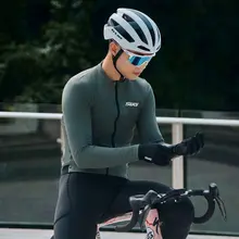 秋冬用保温長袖ライディングウェア【フリース・自転車用・男性用】（セットアップ対応）