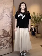 高腰Aラインスカート【春夏用・女性大きいサイズ・フィット・万能】
