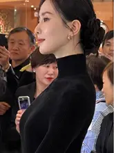 ニットセーター レディース【フィット感・秋冬・トップス・タートルネック・タイト】