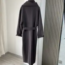 MD24 シンプルデザイン長袖ウールコート【自宅用スカーフ付き・女性用】