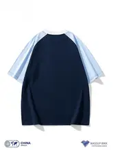 配色ラグラン袖半袖Tシャツ【ユニセックス・夏用・フィット・カジュアル】
