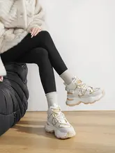 加絨厚底内増高雪地靴【保温・小柄向け・カジュアルデザイン】