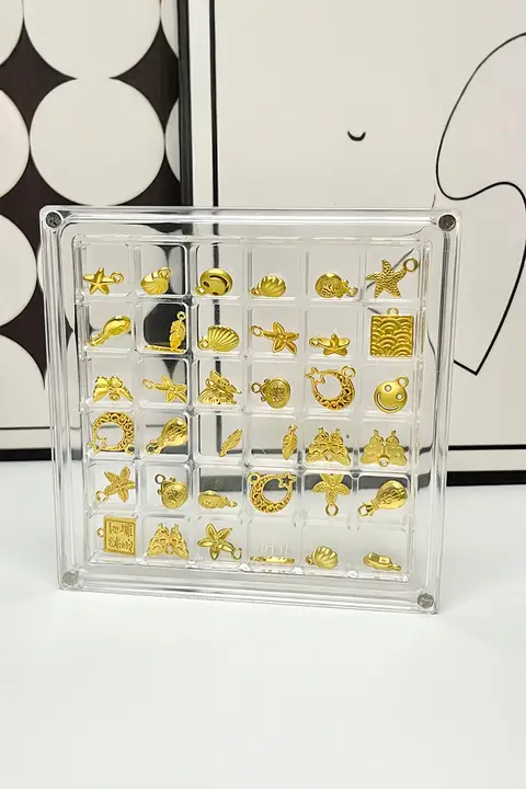 小金豆収納ボックス【抗酸化・携帯用ジュエリーディスプレイ・仕切り付き】