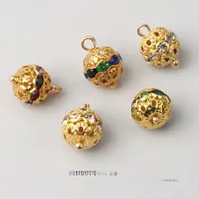 中式国風 メタル透かしビーズボタン【復古宮廷風・装飾用】