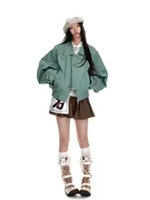 ヴィンテージ 多シーン 女性 短丈 ゆったり ステッチジャケット