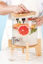 耐熱性ガラス冷水ポット【蓋付き・飲料用・持ち手付き】